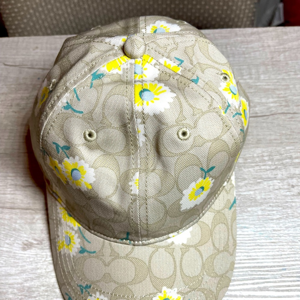 Authentic Coach floral baseball cap